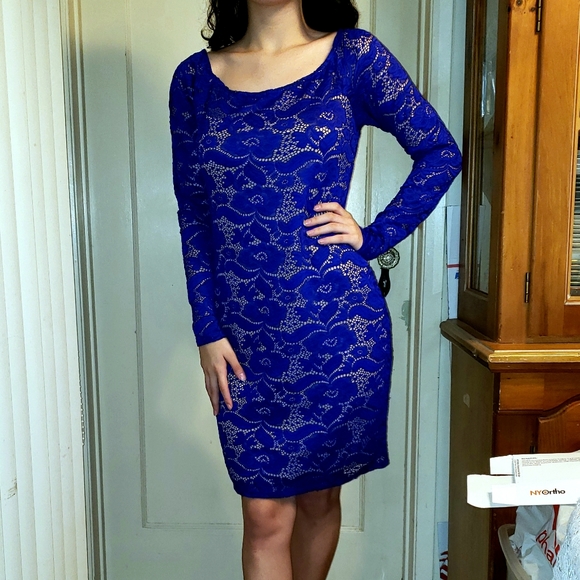 Jump Dresses & Skirts - 🔥3 for $15 Jump Royal Blue lace dress Small